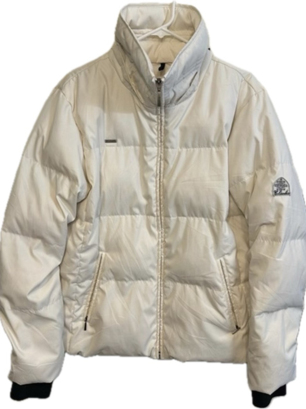 Columbia White Jacket with Metal Logo Plaque